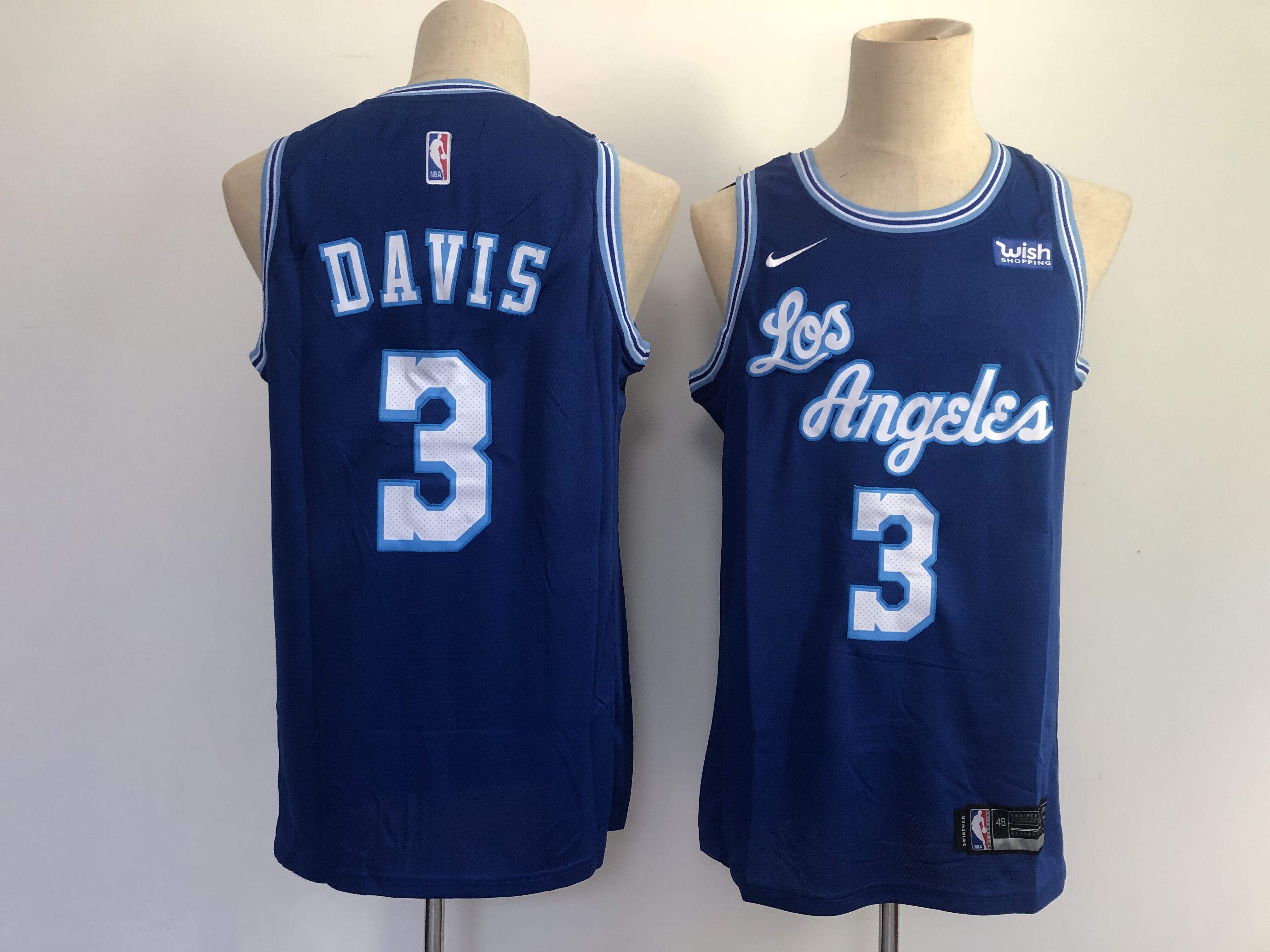 Men Los Angeles Lakers #3 Davis Blue 2021 Nike Game NBA Jersey